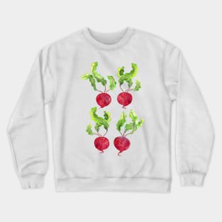 Beetroot Beets Watercolor Seamless Pattern Crewneck Sweatshirt